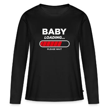 Baby Loading - Women's Premium Organic Long Sleeve Shirt - black - Front - Julia (174cm)