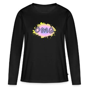 OMG - Frauen Premium Bio Langarmshirt - Schwarz - Vorne - Julia (174cm)