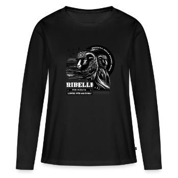 Rebels by choice, Free by nature - Women's Premium Organic Long Sleeve Shirt - black - Front - Julia (174cm)