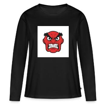 Rage expressive : une démonstration puissante - T-shirt manches longues Premium bio Femme - noir - Devant - Julia (174cm)