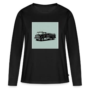 Fire truck: Fast, strong and in action - Women's Premium Organic Long Sleeve Shirt - black - Front - Julia (174cm)