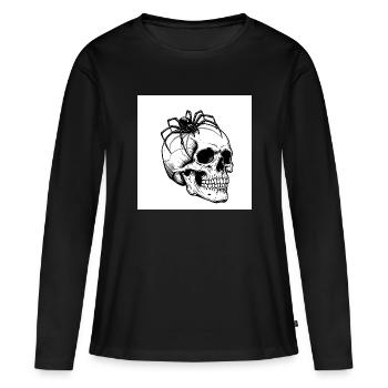 Skull & Spider - Quand la mort rampe - T-shirt manches longues Premium bio Femme - noir - Devant - Julia (174cm)