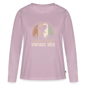 Incomparable since January 1955 69 Anniversary - Women's Premium Organic Long Sleeve Shirt - dusky pink - Front - Julia (174cm)