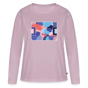Colourful football pitch - Women's Premium Organic Long Sleeve Shirt - dusky pink - Front - Julia (174cm)