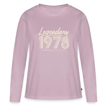 Legendär seit 1978 - Frauen Premium Bio Langarmshirt - Altrosa - Vorne - Julia (174cm)