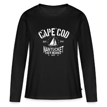 Cape Cod Nantucket - T-shirt manches longues Premium bio Femme - noir - Devant - Julia (174cm)