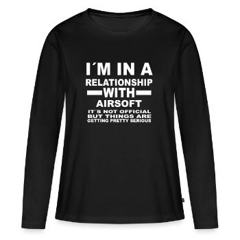 relationship with AIRSOFT - Women's Premium Organic Long Sleeve Shirt - black - Front - Julia (174cm)