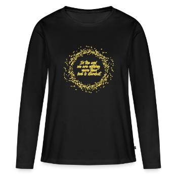 Stardust & Love - Women's Premium Organic Long Sleeve Shirt - black - Front - Julia (174cm)