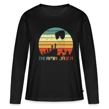 Thermiques Hunter Base Jumper Parapente Parapente - T-shirt manches longues Premium bio Femme - noir - Devant - Julia (174cm)