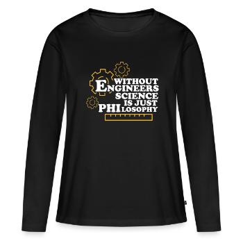 Philosophie Lehrer Poesie Wissenschaft Lesen Buch - Frauen Premium Bio Langarmshirt - Schwarz - Vorne - Julia (174cm)