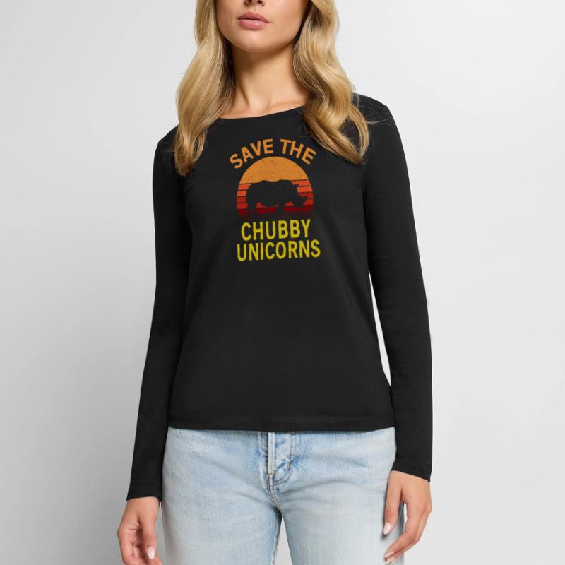 Save The Chubby Unicorn Women's Premium Organic Long Sleeve Shirt