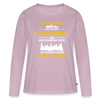 Never mess with a scout - Women's Premium Organic Long Sleeve Shirt - dusky pink - Front - Julia (174cm)