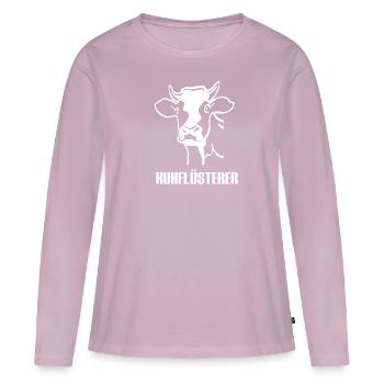 Kuhflüsterer Kuh Schädel Landwirt - Frauen Premium Bio Langarmshirt - Altrosa - Vorne - Julia (174cm)
