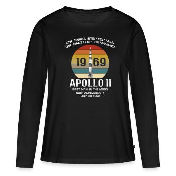 Apollo 11 1969 - Frauen Premium Bio Langarmshirt - Schwarz - Vorne - Julia (174cm)