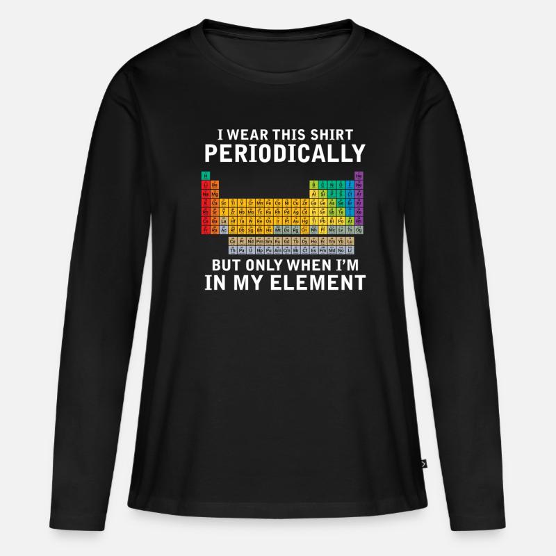 Periodensystem Physiker - Frauen Premium Bio Langarmshirt - Schwarz