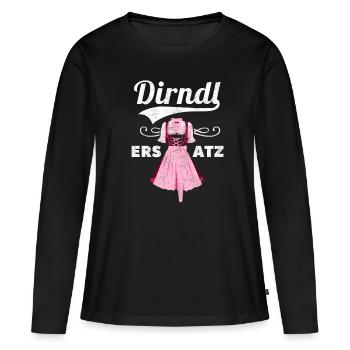 Dirndl Ersatz - T-shirt manches longues Premium bio Femme - noir - Devant - Julia (174cm)