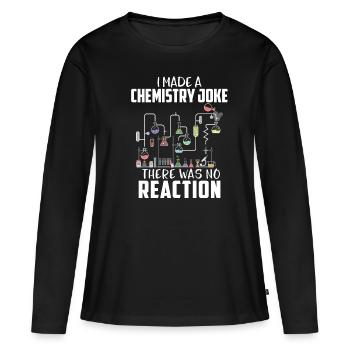 Chemistry joke reaction - Women's Premium Organic Long Sleeve Shirt - black - Front - Julia (174cm)