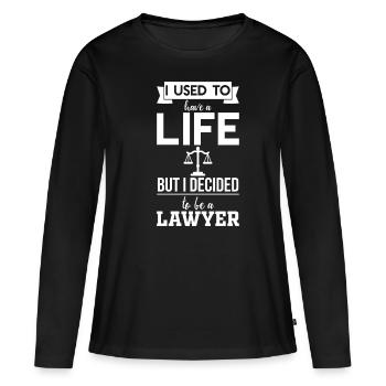 Avocat - T-shirt manches longues Premium bio Femme - noir - Devant - Julia (174cm)