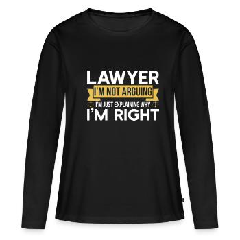 Avocat - T-shirt manches longues Premium bio Femme - noir - Devant - Julia (174cm)