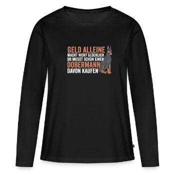 Dobermann Besitzer Geschenk - Frauen Premium Bio Langarmshirt - Schwarz - Vorne - Julia (174cm)