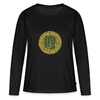Symbole de zodiaque de test d'oeil de Vierge - T-shirt manches longues Premium bio Femme - noir - Devant - Julia (174cm)