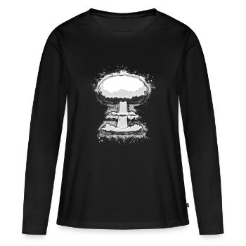 Explosion nuklear hell glühend - Frauen Premium Bio Langarmshirt - Schwarz - Vorne - Julia (174cm)