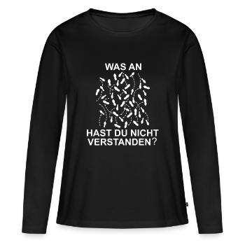 Tanzshirt - Frauen Premium Bio Langarmshirt - Schwarz - Vorne - Julia (174cm)