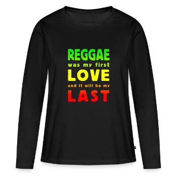 reggae was my first love multicolor - T-shirt manches longues Premium bio Femme - noir - Devant - Julia (174cm)