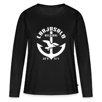 Laajasalo Helsinki Anchor textiles et cadeaux - T-shirt manches longues Premium bio Femme - noir - Devant - Julia (174cm)