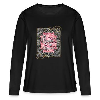 Queen Diamond - Women's Premium Organic Long Sleeve Shirt - black - Front - Julia (174cm)
