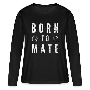 Né pour s'accoupler - T-shirt manches longues Premium bio Femme - noir - Devant - Julia (174cm)