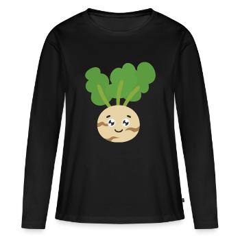 Chou-rave - T-shirt manches longues Premium bio Femme - noir - Devant - Julia (174cm)