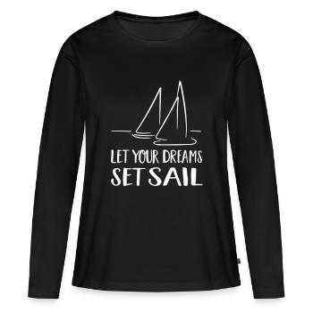 Voile - T-shirt manches longues Premium bio Femme - noir - Devant - Julia (174cm)