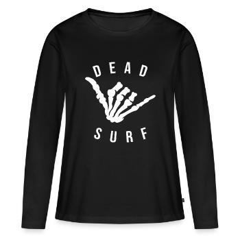 Planche de surf Surfer Sports nautiques - T-shirt manches longues Premium bio Femme - noir - Devant - Julia (174cm)