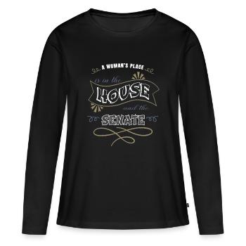 Déclaration Abort Greg Abbott Cheveux Fille Femmes - T-shirt manches longues Premium bio Femme - noir - Devant - Julia (174cm)