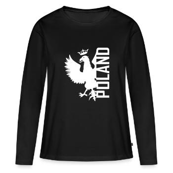 Aigle Polska - Polen - Adler - Pologne - T-shirt manches longues Premium bio Femme - noir - Devant - Julia (174cm)