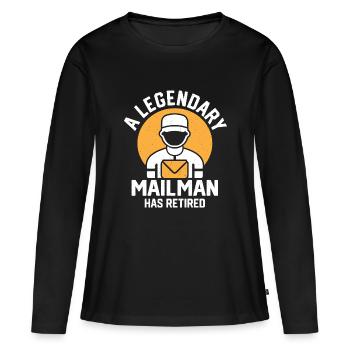 Un facteur légendaire a pris sa retraite - T-shirt manches longues Premium bio Femme - noir - Devant - Julia (174cm)