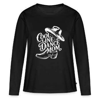 Line Dance Mom Line Dance Mom Cadeau - T-shirt manches longues Premium bio Femme - noir - Devant - Julia (174cm)