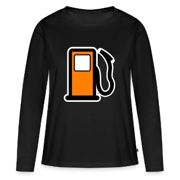 benzin gas tankstelle petrol station oil productio - Frauen Premium Bio Langarmshirt - Schwarz - Vorne - Julia (174cm)
