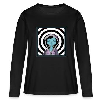 Mädchen TARGET - Frauen Premium Bio Langarmshirt - Schwarz - Vorne - Julia (174cm)