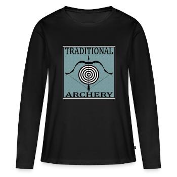 Traditional Archery - Frauen Premium Bio Langarmshirt - Schwarz - Vorne - Julia (174cm)