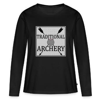 Traditional Archery - Frauen Premium Bio Langarmshirt - Schwarz - Vorne - Julia (174cm)