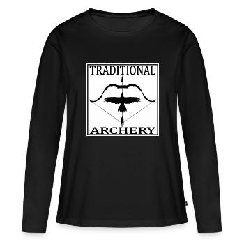 Traditional Archery - Frauen Premium Bio Langarmshirt - Schwarz - Vorne - Julia (174cm)