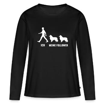 Ich Meine Follower Collie Colliebesitzer Colliefan - Frauen Premium Bio Langarmshirt - Schwarz - Vorne - Julia (174cm)
