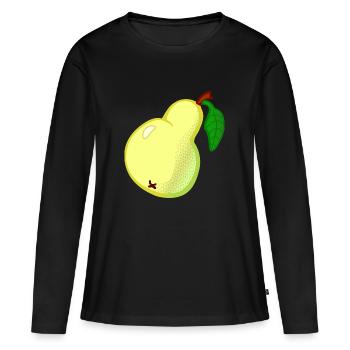 PEAR - PEAR sont sacrément GEIL - T-shirt manches longues Premium bio Femme - noir - Devant - Julia (174cm)