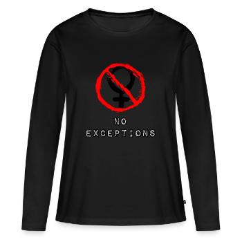 No girls allowed - Women's Premium Organic Long Sleeve Shirt - black - Front - Julia (174cm)