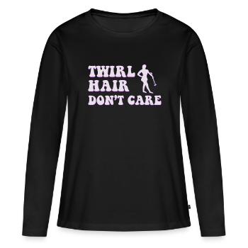 Bâton Twirling Staff Jonglage Gymnastik mit Stab - Frauen Premium Bio Langarmshirt - Schwarz - Vorne - Julia (174cm)