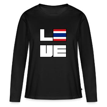 Love heimat racines Roots Thaïlande - T-shirt manches longues Premium bio Femme - noir - Devant - Julia (174cm)