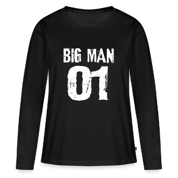 Big man, big man - Women's Premium Organic Long Sleeve Shirt - black - Front - Julia (174cm)