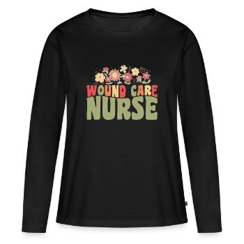 Wound Care Nurse - Women's Premium Organic Long Sleeve Shirt - black - Front - Julia (174cm)